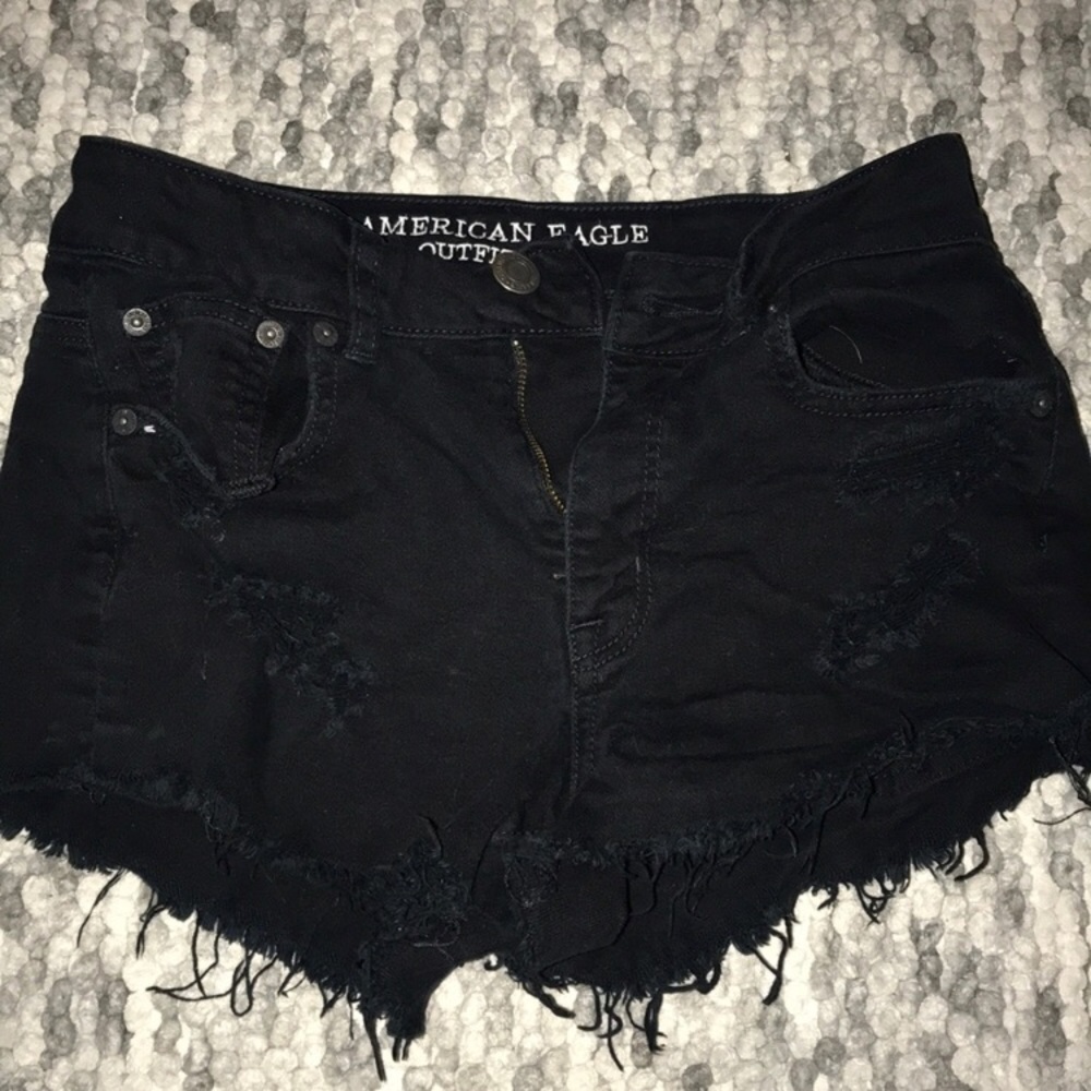 American Eagle Black High Rise Shorts